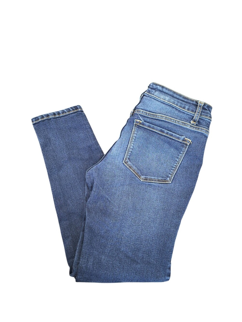 Women's Kancan Dark Wash Non~Distressed Midrise Skinny Jeans~7/27
